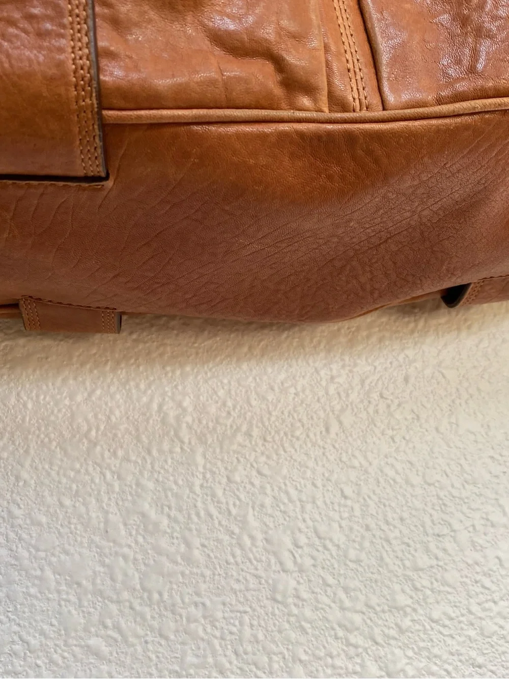 Michael Kors Brown Leather Hand Bag with Gold Hardware